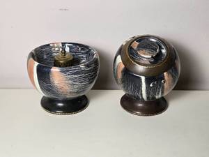 lot 561 image: Decorative Art Pottery Footed Vessels  Matching Pair