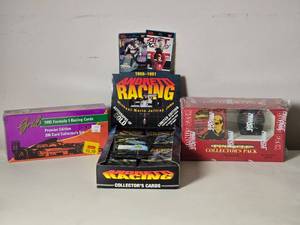 lot 550 image: Racing Card Collector Sets  Andretti Racing Box, Grid 1992 F1 Set, Pinnacle Collectors Pack (Group)