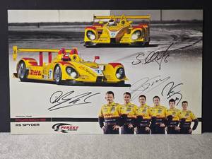 lot 386 image: Porsche RS Spyder Penske Racing Autographed Team Print