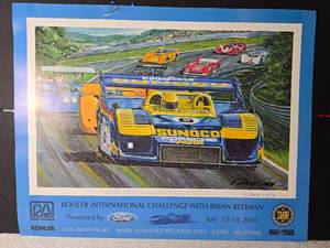 lot 388 image: 1997 Merrill Lynch  Brian Redman Road America Poster  Carroll Shelby Artwork