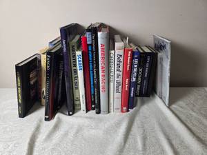 lot 448 image: Large Mixed Motorsports & Racing History Book Lot  18 Volumes