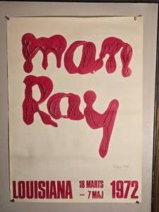 lot 20 image: SIGNED Man Ray 1972 Louisiana Exhibition Poster
