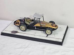 lot 52B image: Vintage Carousel 1 Sprint Car #44  GoldBlack  Display Base Included