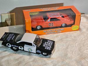 lot 68B image: Die-Cast TV & Movie Classics Lot  ERTL Dukes of Hazzard General Lee 125 NIB  Blues Brothers Bluesmobile 125
