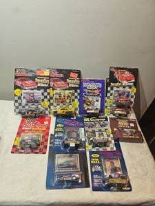 lot 201A image: Large Lot of Vintage NASCAR Die-Cast Collectibles  Racing Champions, To The Maxx, Brickyard 400, Driver Cards  1990s
