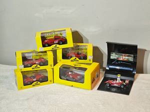 lot 202F image: Lot of 6 Art Model 143 Ferrari Die-Cast Cars  Mille Miglia  Le Mans  Historic Racers  Ferrari 312T Lauda Display