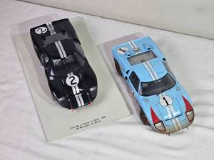 lot 104A image: Ford GT40 MK II #2 (1966 Le Mans Winner) & GT40 MK II #1  118 Die-Cast Race Car Models  One Group