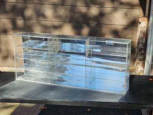 lot 548B image: Acrylic Eyewear Display Case  Clear 5-Shelf Organizer with Mirrored Back