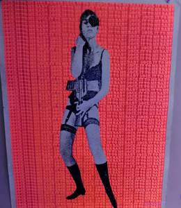 lot 165A image: 1968 Black Light Poster by Bill Weege  Sock It To Me