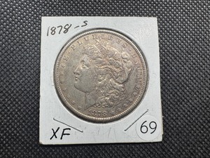 lot 69 image: 1878-S Morgan Silver Dollar Marked XF When Purchased