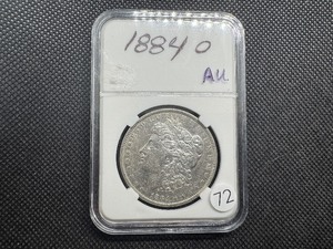 lot 72 image: 1884-O Morgan Silver Dollar Marked AU When Purchased