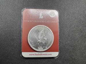 lot 45 image: 2022 BU Stacks & Bowers 1 Oz. Silver Round in Clamshell Case