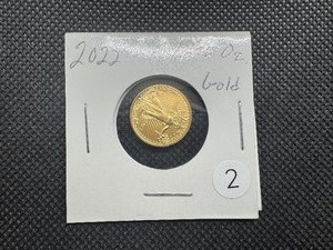 lot 2 image: 2022  BU $5.00 Gold Eagle (110 Ounce) of .999 Gold