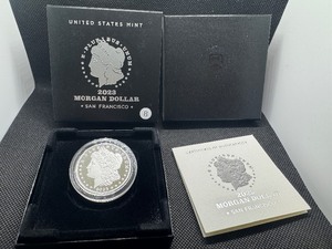 lot 8 image: 2023-S Privy Proof Morgan Silver Dollar in Original Mint Box with COA