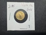 2015  BU $5.00 Gold Eagle (1/10 Ounce) of .999 Gold
