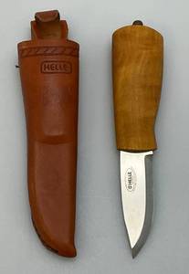 lot 42 image: EST. $110.00 - $145.00 HELLE SKOG Knife With leather Sheath