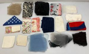 lot 45 image: Misc. Vintage Collectible Silk Scarfs And More