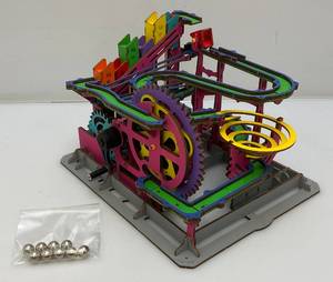 lot 56 image: 3D Wood Crafted Marble Run 8 12 x 9 12 x 7