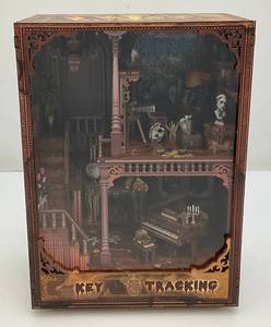 lot 60 image: Light Up Handcrafted Wood (Key Tracking) Miniature Diarama (Works)