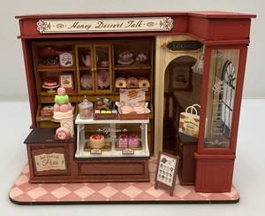 lot 61 image: Light Up Handcrafted Wood (Honey Dessert Talk) Miniature Diarama (Works)
