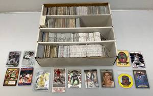lot 108 image: Misc. Unsorted Sports Cards Some In Protective Sleeves