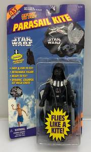 lot 126 image: 1997 Toy Biz Star Wars 43 Mega Chute Darth Vader Figure And Parasail Kite (New Old Stock)
