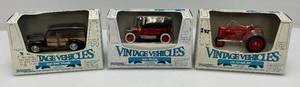 lot 148 image: Vintage Miniature 143 Scale Ertl Die Cast Cars And Tractor (New Old Stock)