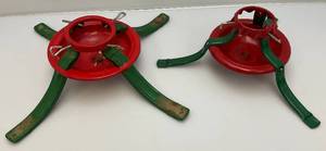 lot 167 image: Two Vintage Metal Christmas Tree Stands