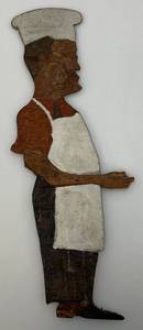 lot 170 image: Vintage Wooden handmade Chef Folk Art Decoration Piece 19