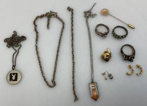 lot 176 image: Misc. Vintage Jewelry Including Unmarked Silver Ring And More