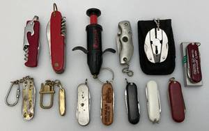 lot 201 image: Misc. Pocket Knives And More