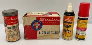 lot 234 image: Vintage Schwinn Bicycle Tube, Repair Kit And More
