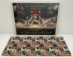 lot 236 image: STAR WARS Cloth Peg Board 15 34 x 36And Framed Episode One The Phantom Menace  Poster 23 x 29