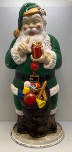 lot 247 image: 37 Vintage Father Christmas Blow Mold With Plastic Base