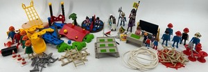 lot 13 image: Large Playmobil Toy Collection with Figures and Playground Accessories