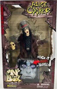 lot 19 image: Alice Cooper In The Box 21st Century Jack in the Box Figure by Art Asylum