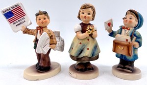 lot 95 image: Set of 3 Goebel Hummel Figurines - Extra Extra, Postman and For Mother