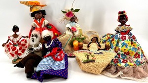 lot 112 image: Collection of Handcrafted Ethnic Dolls, Caribbean and South American Style