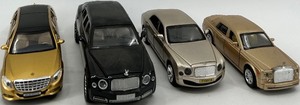 lot 124 image: Set of 4 Die-Cast Limousine Model Cars including Mercedes Maybach, Bentley, Rolls-Royce