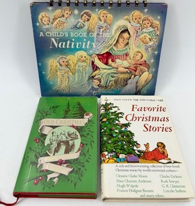 lot 137 image: Collection of 3 Vintage Christmas Books Including Nativity and Story Anthologies