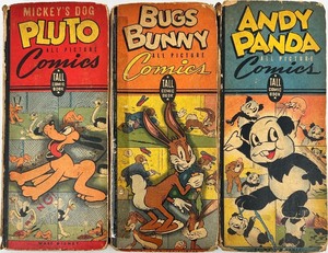 lot 151 image: Set of 3 Vintage Tall Comic Books Pluto, Bugs Bunny, Andy Panda All Picture Comics