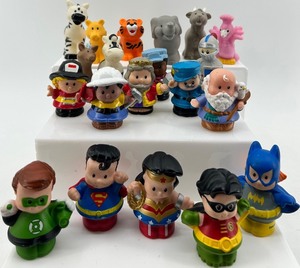 lot 166 image: Collection of 20 Little People Figures Including Superheroes, Animals, and Community Characters