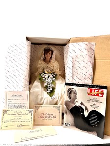 lot 3 image: The Princess Diana Bride Doll by Danbury Mint with Box and LIFE Magazine