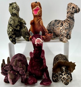 lot 36 image: Six Disney Dinosaur Plush Toys - Assorted Prints (Six-Piece Lot)