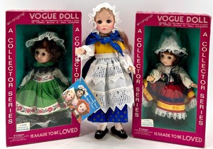 lot 39 image: Ginny 8-Inch Vogue Dolls - Effanbee From Far-Away Lands (France & Ireland) - Lot of 3
