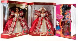 lot 179 image: Barbie Special Edition Holiday Dolls & Movin Groovin Christie Doll - Mattel