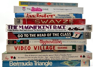 lot 215 image: Board Game Lot - Vintage Milton Bradley, Cadaco, Parker Brothers & Mattel Titles