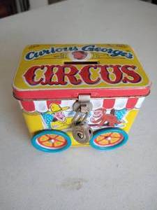 lot 46 image: Curious George Bank With Sports Cards