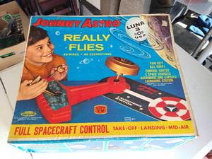 lot 54 image: Vintage Johnny Astro Flying Spacecraft Toy - Very Cool