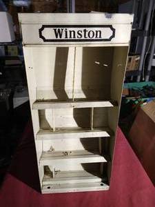 lot 72 image: Vintage Winston Metal Cigarette Wall Dispenser